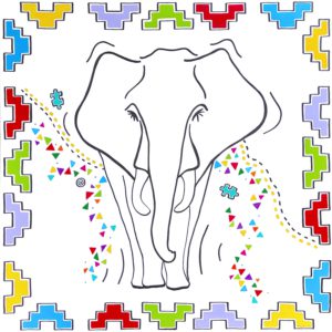 Matriarch, 2024 Acrylic on MDF board 80 x 80 cm, Acquired by Kulturzentrum Sonnenhalde, Saas-Grund