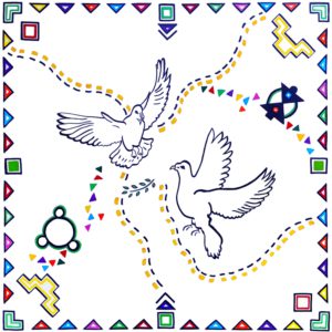 Peace, 2024 Acrylic on MDF board 80 x 80 cm