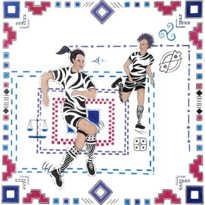 Quaggas, 2025, Oil on Canvas, 100 x 100 x 5 cm